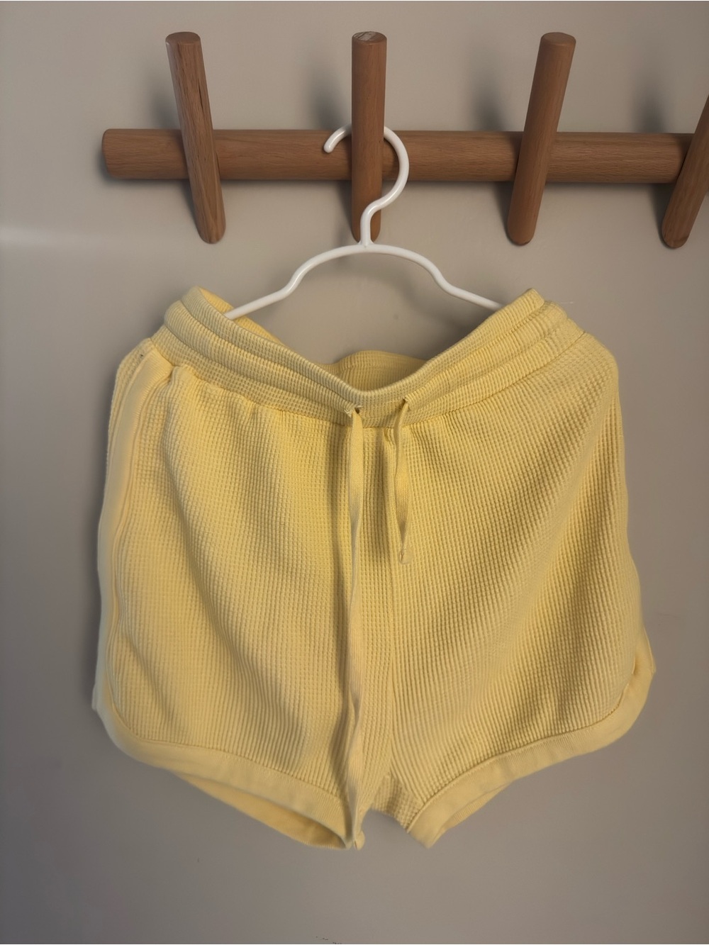 Fin & Vince yellow terry shorts